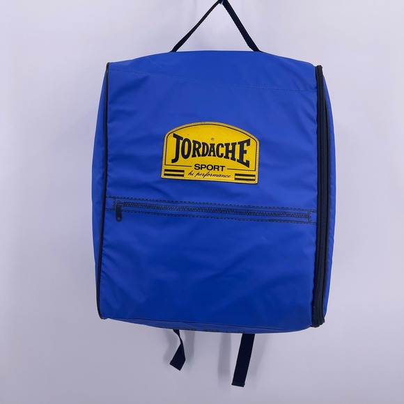 Vintage Jordache Sports Golf Bag Backpack Blue Side Zipper Marked SAMPLE - Picture 1 of 11